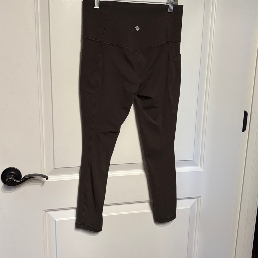 Athleta Women's Chocolate Brown High-Waisted Leggings - Picture 4 of 5